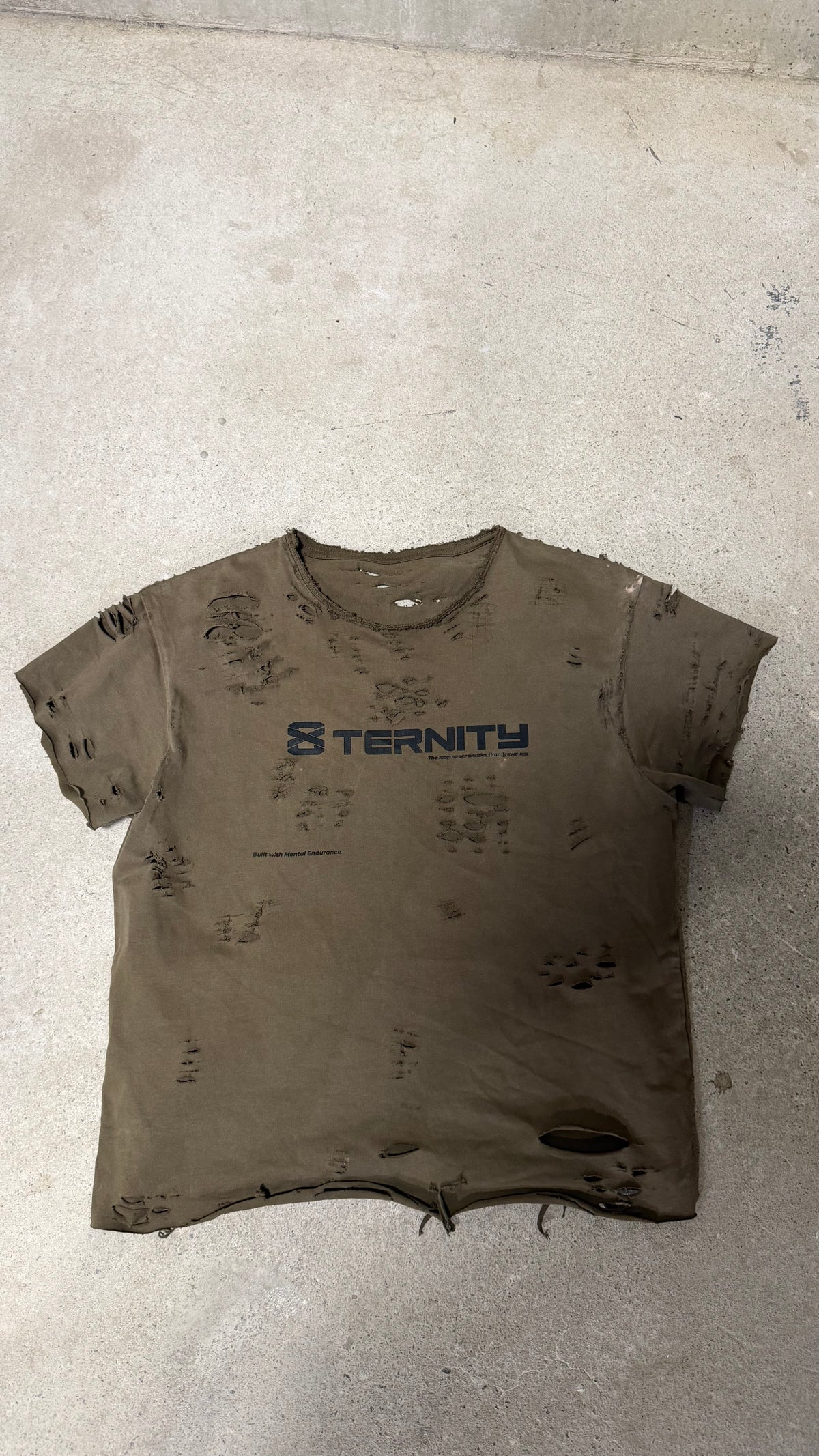 8TERNITY Core Logo Tee — Distressed Olive