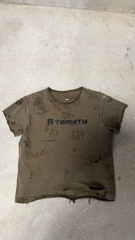 8TERNITY Core Logo Tee — Distressed Olive
